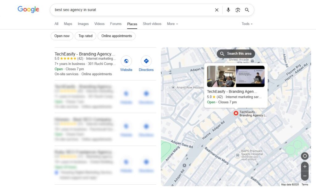 Google My Business Listing