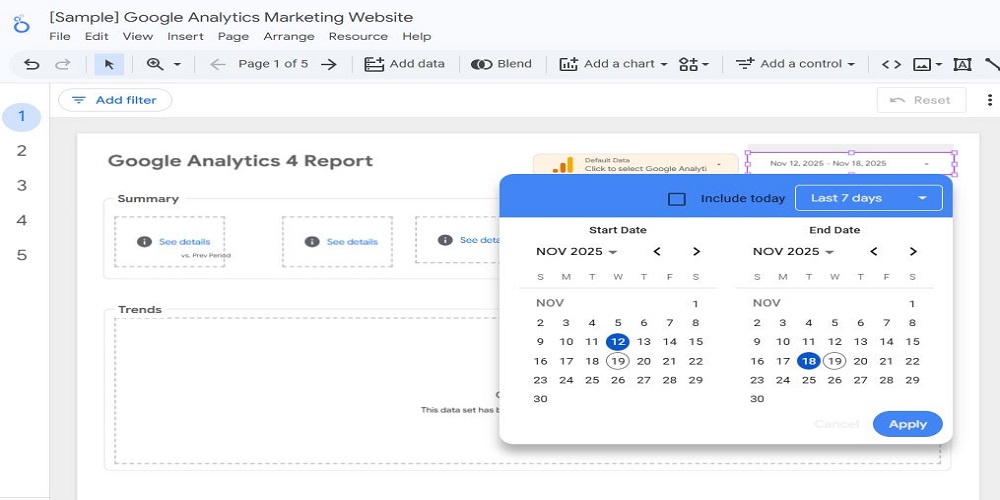 Step 3: Add Filters, Date Ranges, and Segments