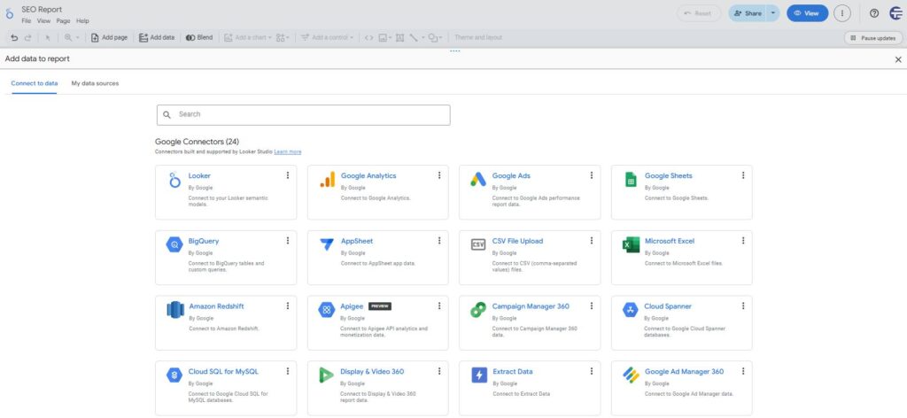 Step 1: Choose and Connect Your Data Sources